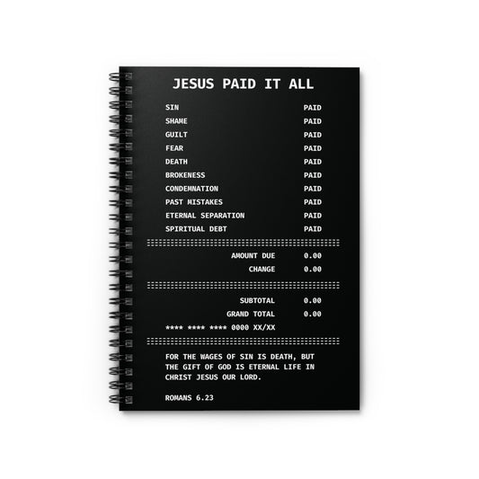 "Jesus Paid It All" Notebook