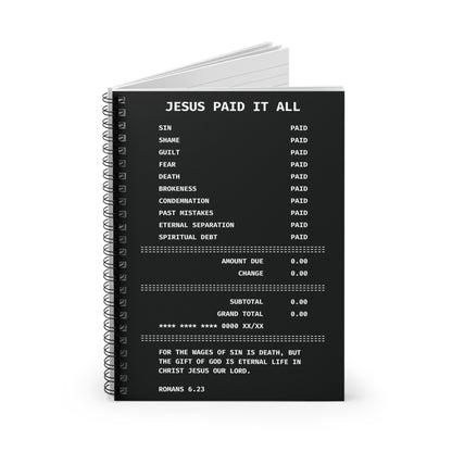 "Jesus Paid It All" Notebook